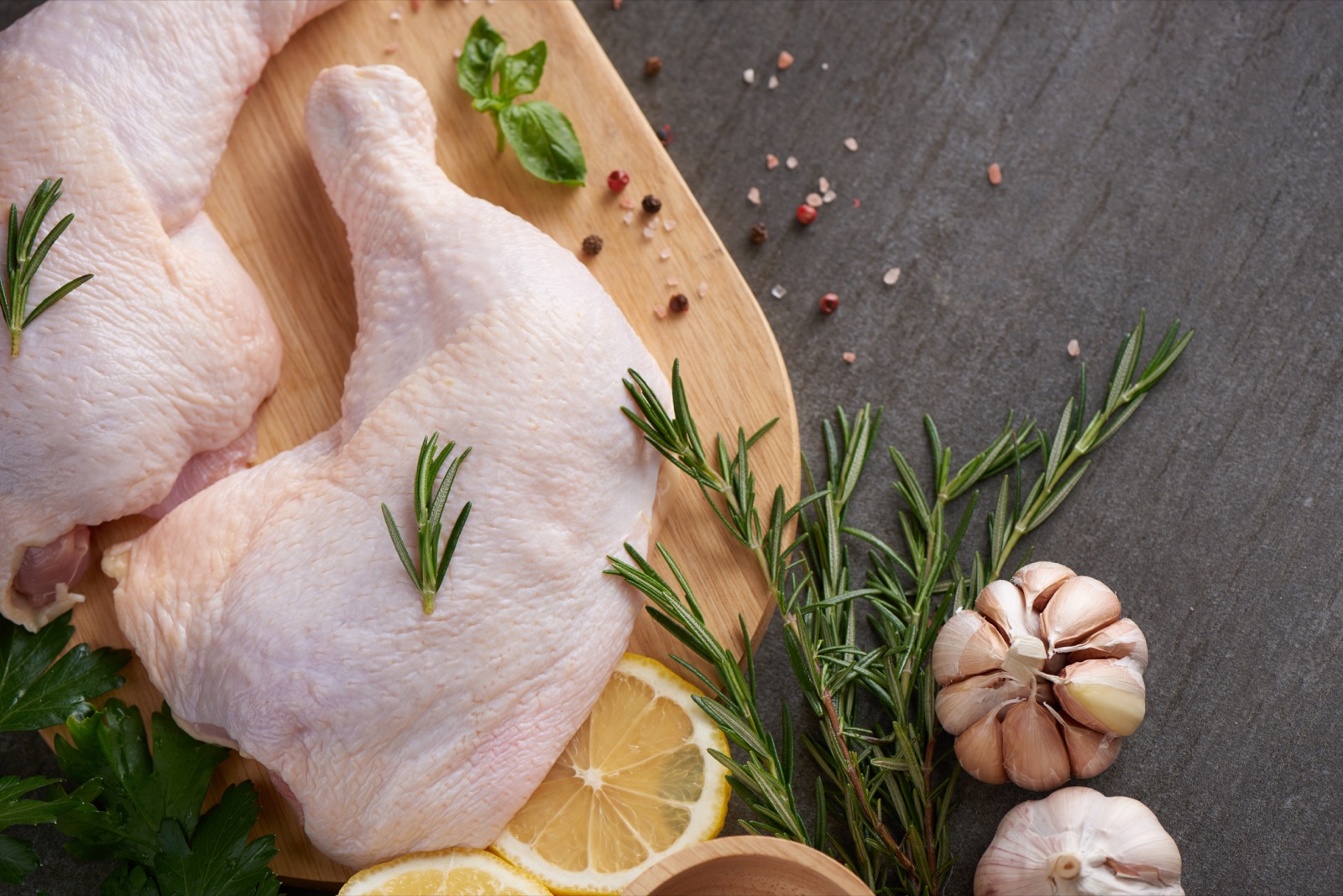 Fresh chicken meat portions